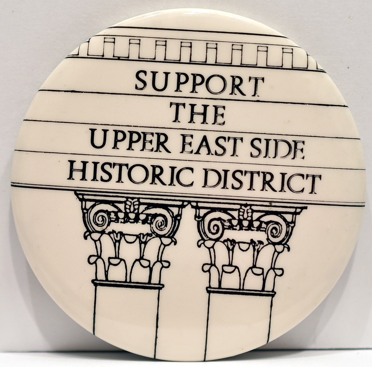 1981 Support The Upper East Side Historic District Manhattan New York City Pin 1981 Support The Upper East Side Historic District Manhattan New York City Pin