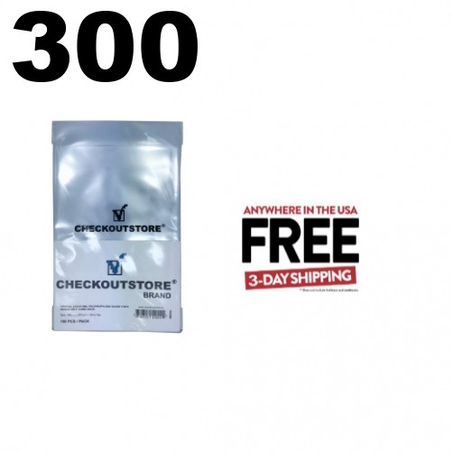 300 COS Crystal Clear Silver Age Thick Comic Book Bags Sealable Flap **1-3 DAYS
