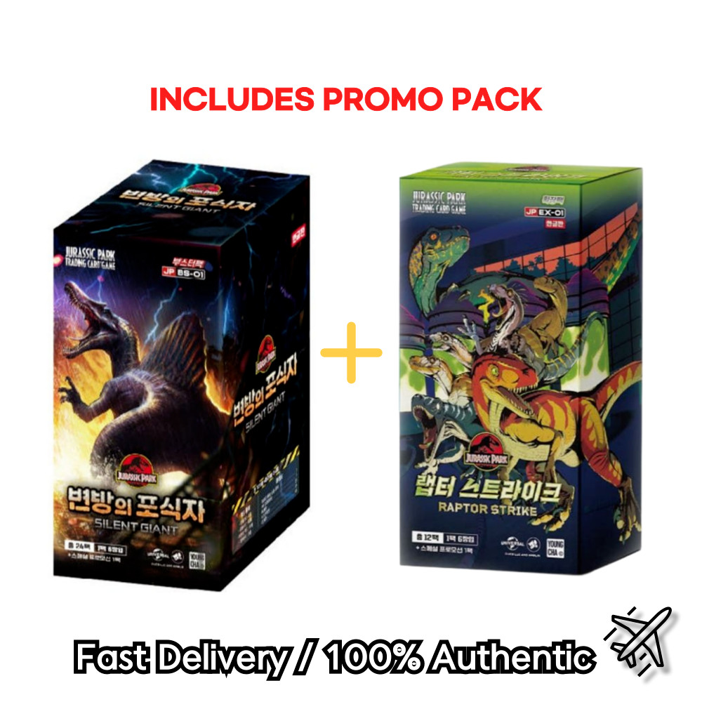 Jurassic Park Raptor Strike EX-01 + Silent Giant BS-01 Korean Sealed Official Jurassic Park Raptor Strike EX-01 + Silent Giant BS-01 Korean Sealed Official