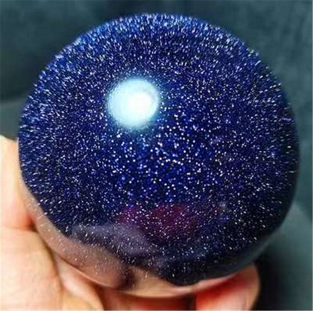 RARE 754.5G Blue Sand Agate Stone Sphere:  Reiki Healing Agate Gift C1029