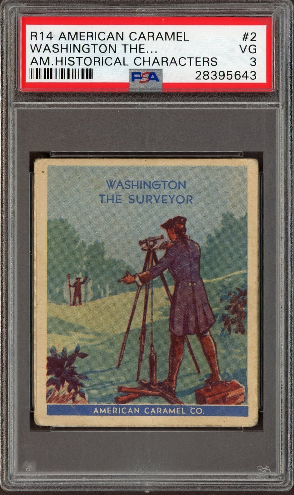 1930 R14 Am. Caramel Historical Characters #2 George Washington (PSA 3 VG)