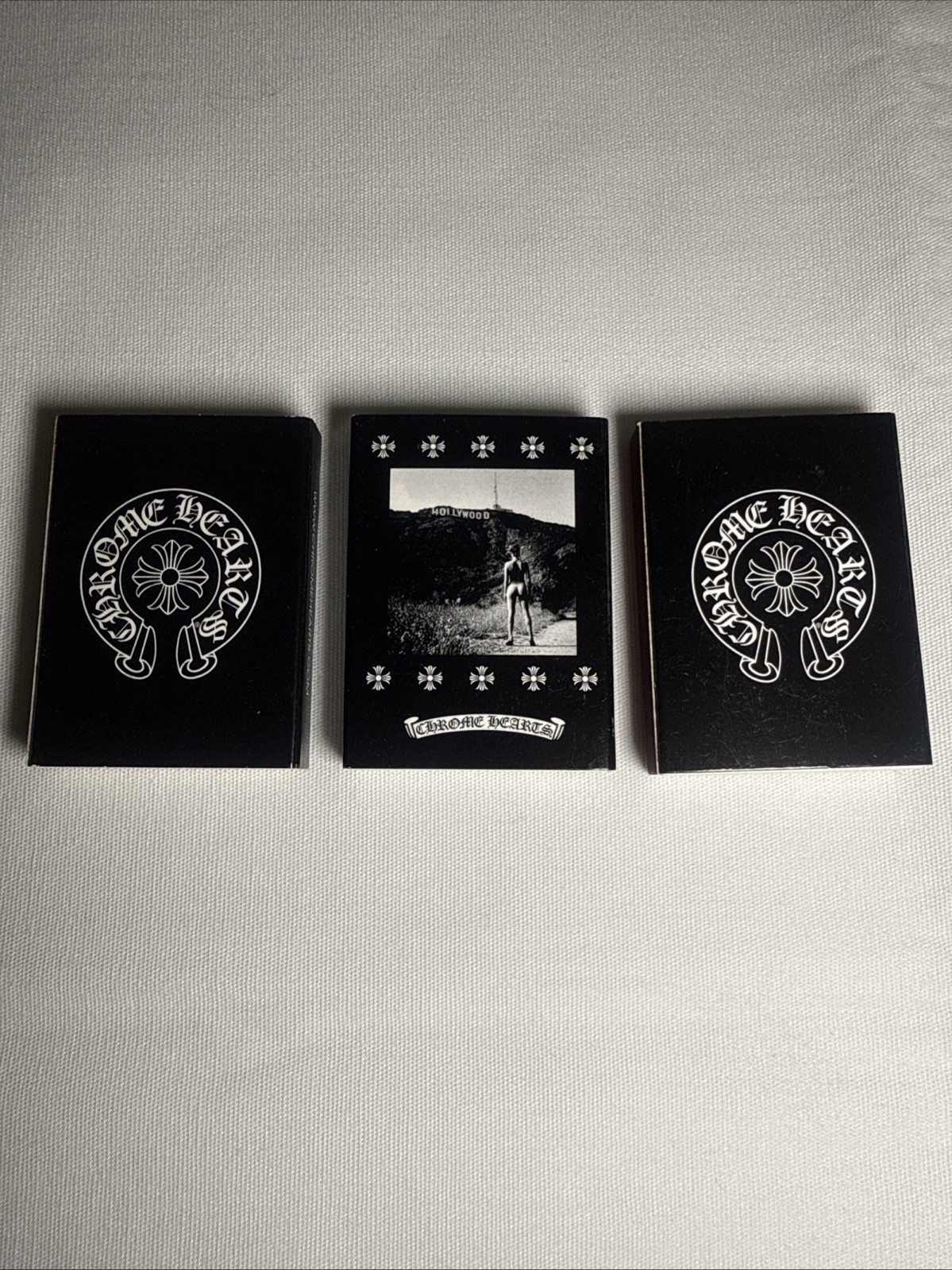 3x Chrome Hearts Matches Hollywood Logo Horseshoe NEW AUTHENTIC 3x Chrome Hearts Matches Hollywood Logo Horseshoe NEW AUTHENTIC