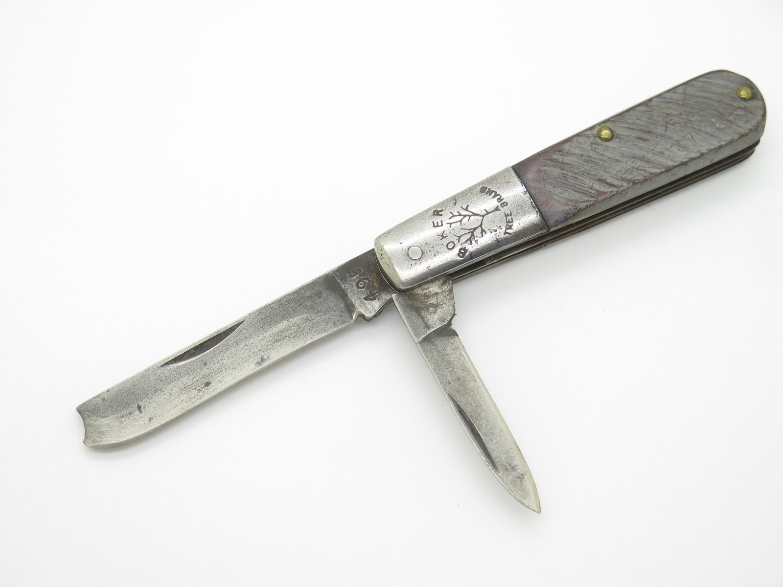 Vintage Boker Tree Brand 495 Barlow Sawcut Delrin Folding Pocket Knife Vintage Boker Tree Brand 495 Barlow Sawcut Delrin Folding Pocket Knife