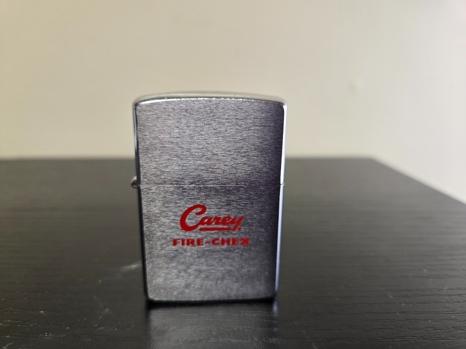 Vintage 1950’s  Zippo Lighter Advertising Carey Fire-Chex PAT. 2517191