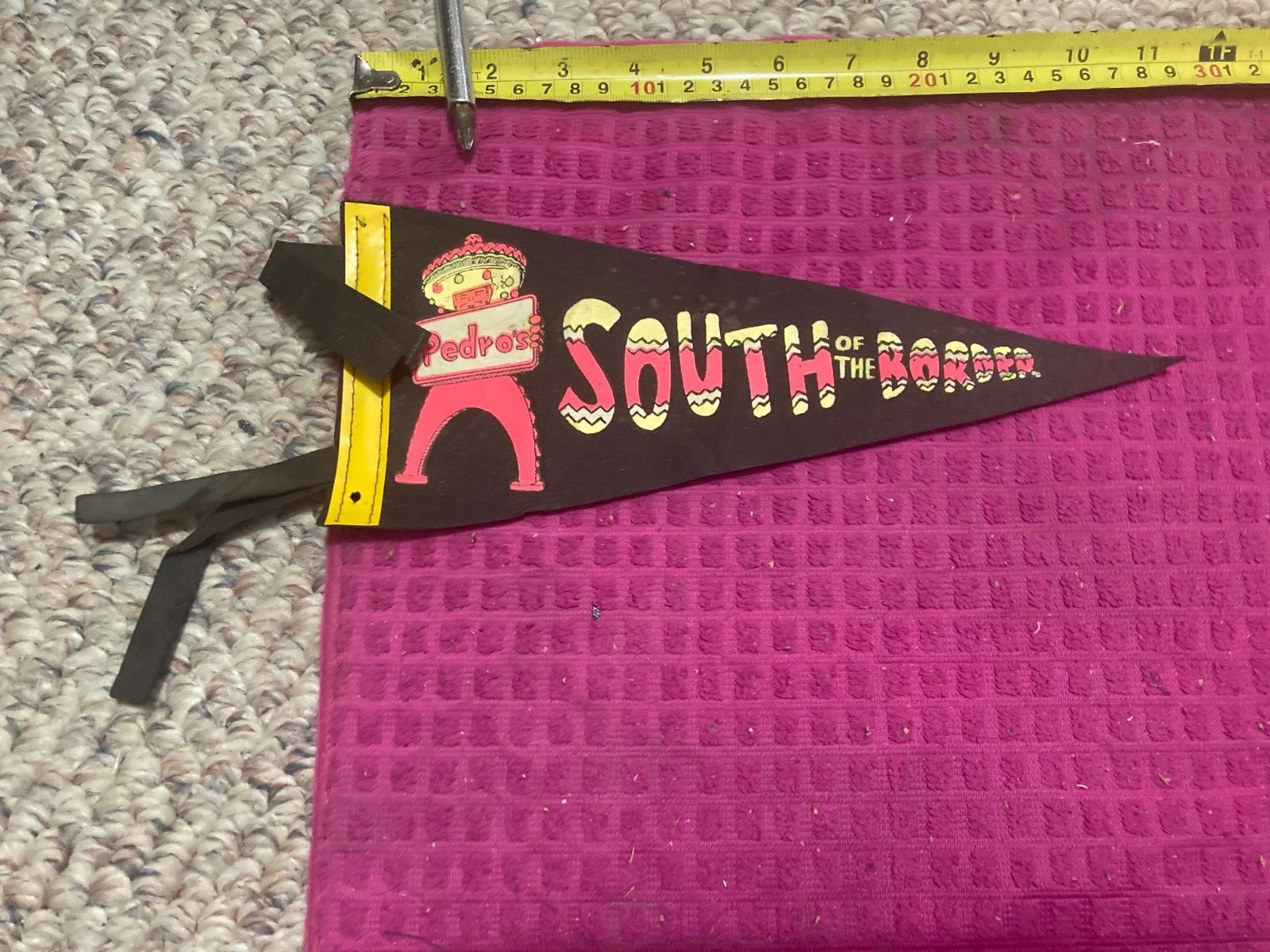 Vintage Pedro's South of the Border Pennant South Carolina COLORFUL SHIP FAST
