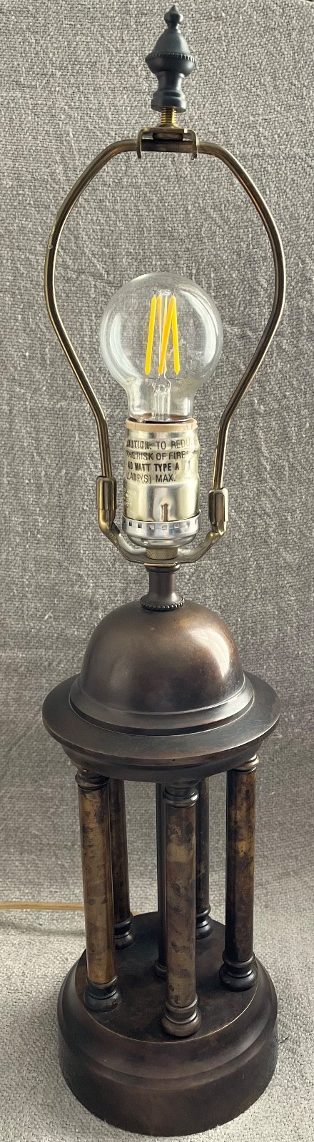 Beautiful Vintage Kaeden Bronze Neoclassical Temple Style Table Desk Lamp