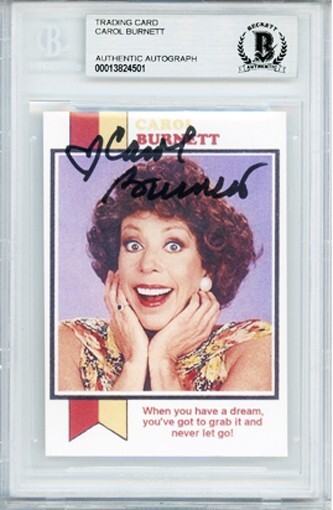 -CAROL BURNETT- Beckett BAS Signed/Autograph/Auto Carol Burnett Show TV Card