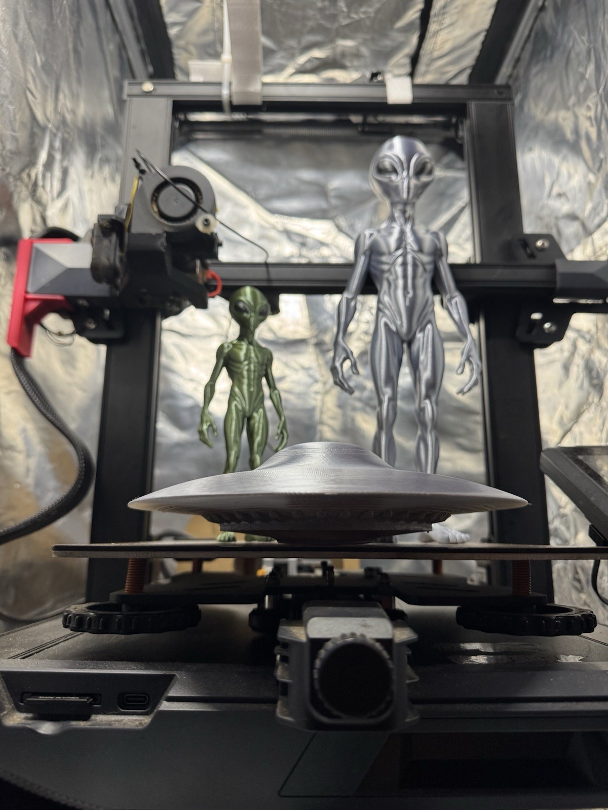 Area 51 UFO Bob Lazar Style 8” Silk Version  Super Glossy And Reflective  