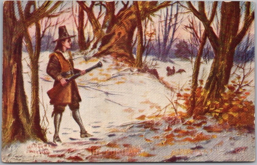 Vintage 1907 Artist-Signed THANKSGIVING Postcard 