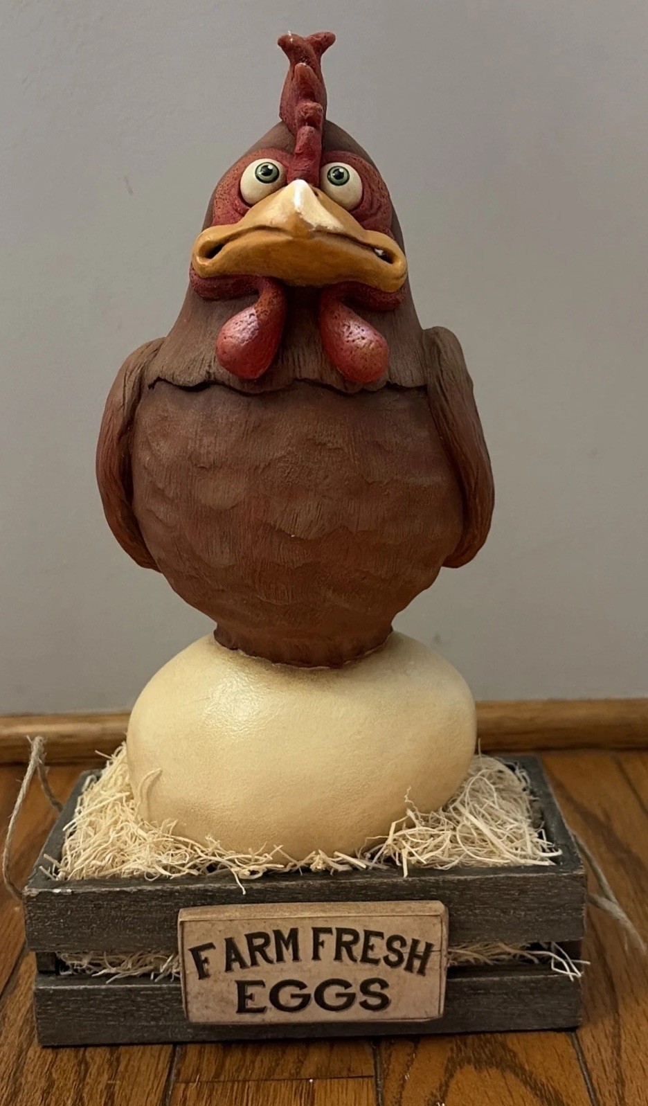 Original Chicken Lips David H. Everett Hand-Crafted Figurine OOAK ‘Fresh Eggs’