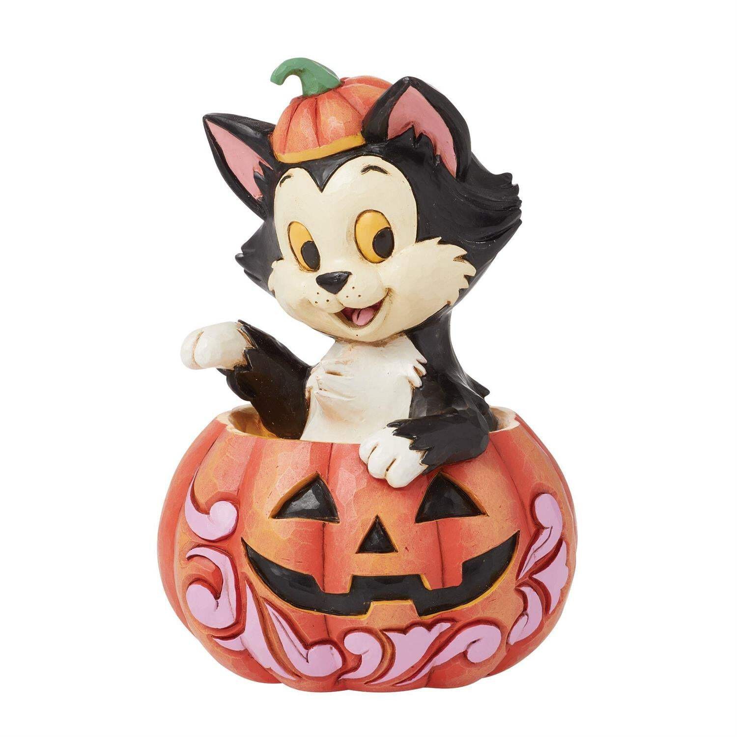 Jim Shore Figaro in Jack-O-Lantern Mini 6016583 New for 2025 Disney Traditions
