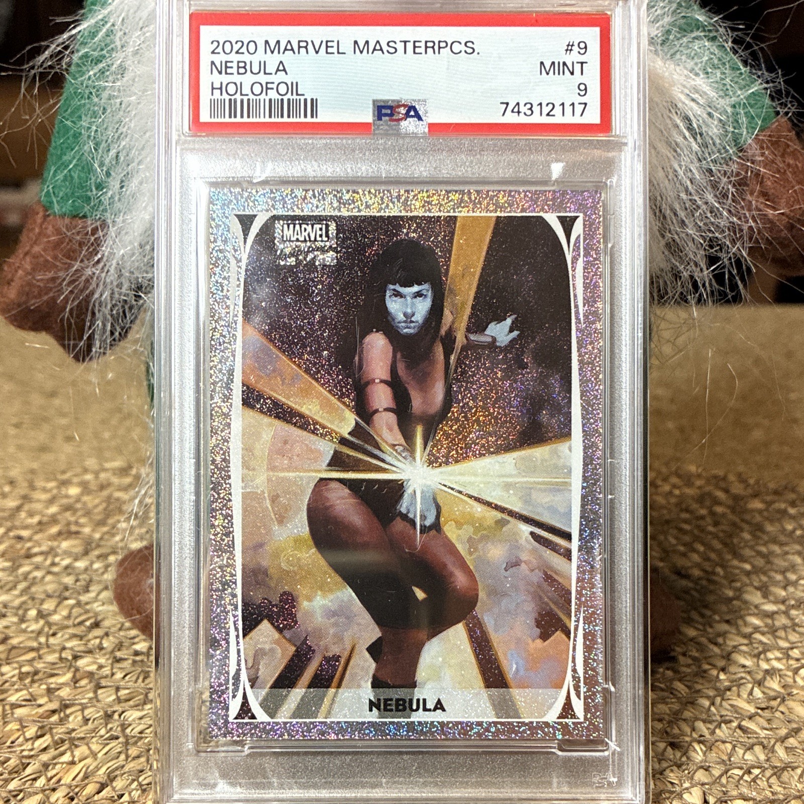 Upper Deck 2020 Marvel Masterpieces Nebula Holofoil #9 /20 PSA 9