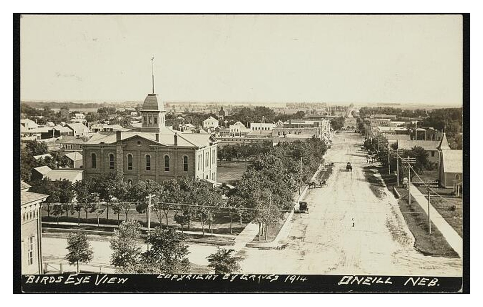 O'Neill Nebraska Bird's-eye View Standard Postcard O'Neill Nebraska Bird's-eye View Standard Postcard