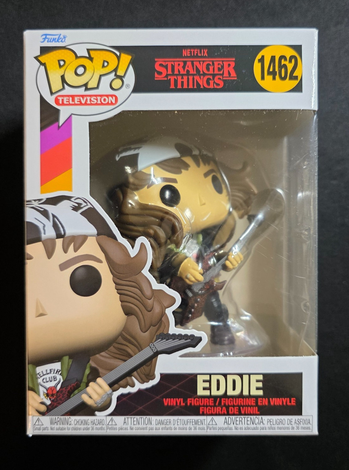 Funko Pop Vinyl: Stranger Things - Eddie #1462 With Protector Funko Pop Vinyl: Stranger Things - Eddie #1462 With Protector