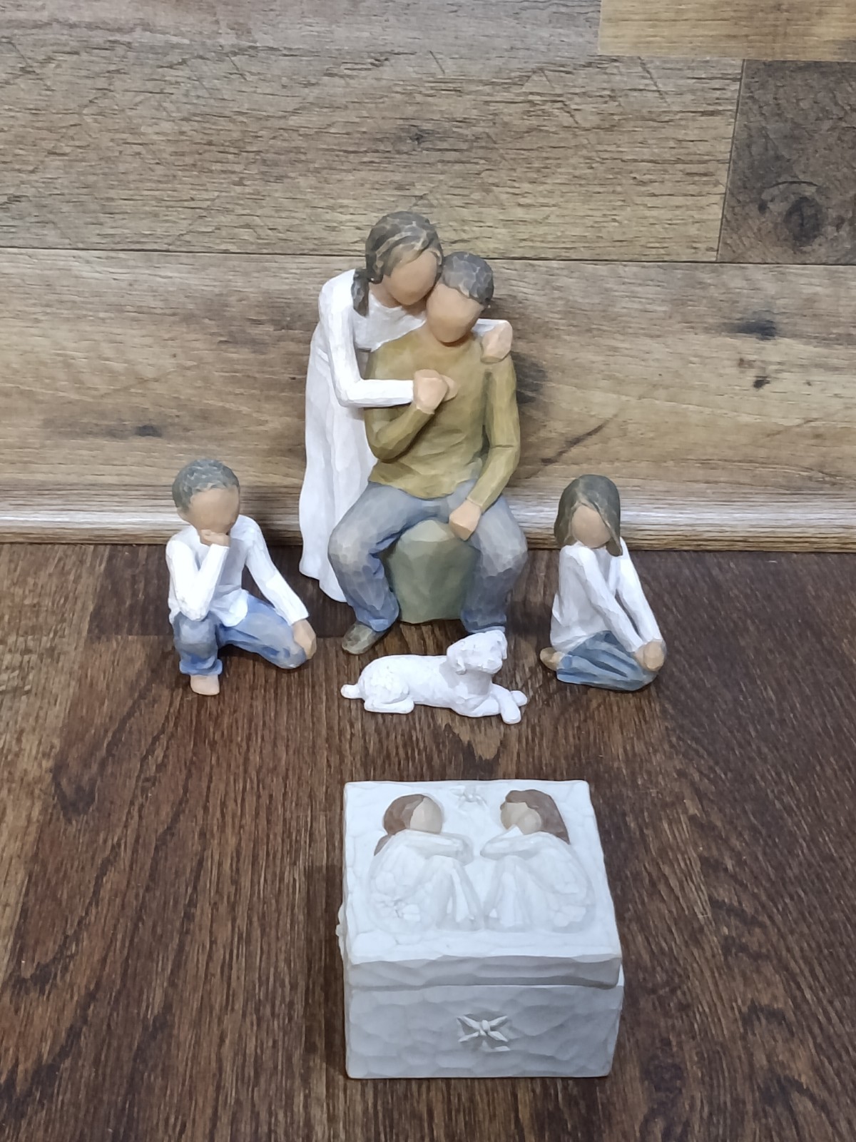Vintage Willow Tree Figurine Lot Of 5 Family Friendship Pets Children Large New