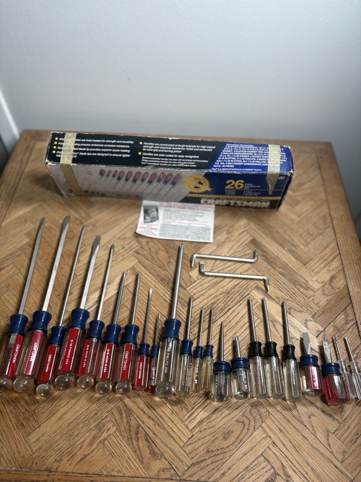 VTG Sears Craftsman USA 26 pc Screwdriver Set 41100 NEW Missing One Phillps NOS