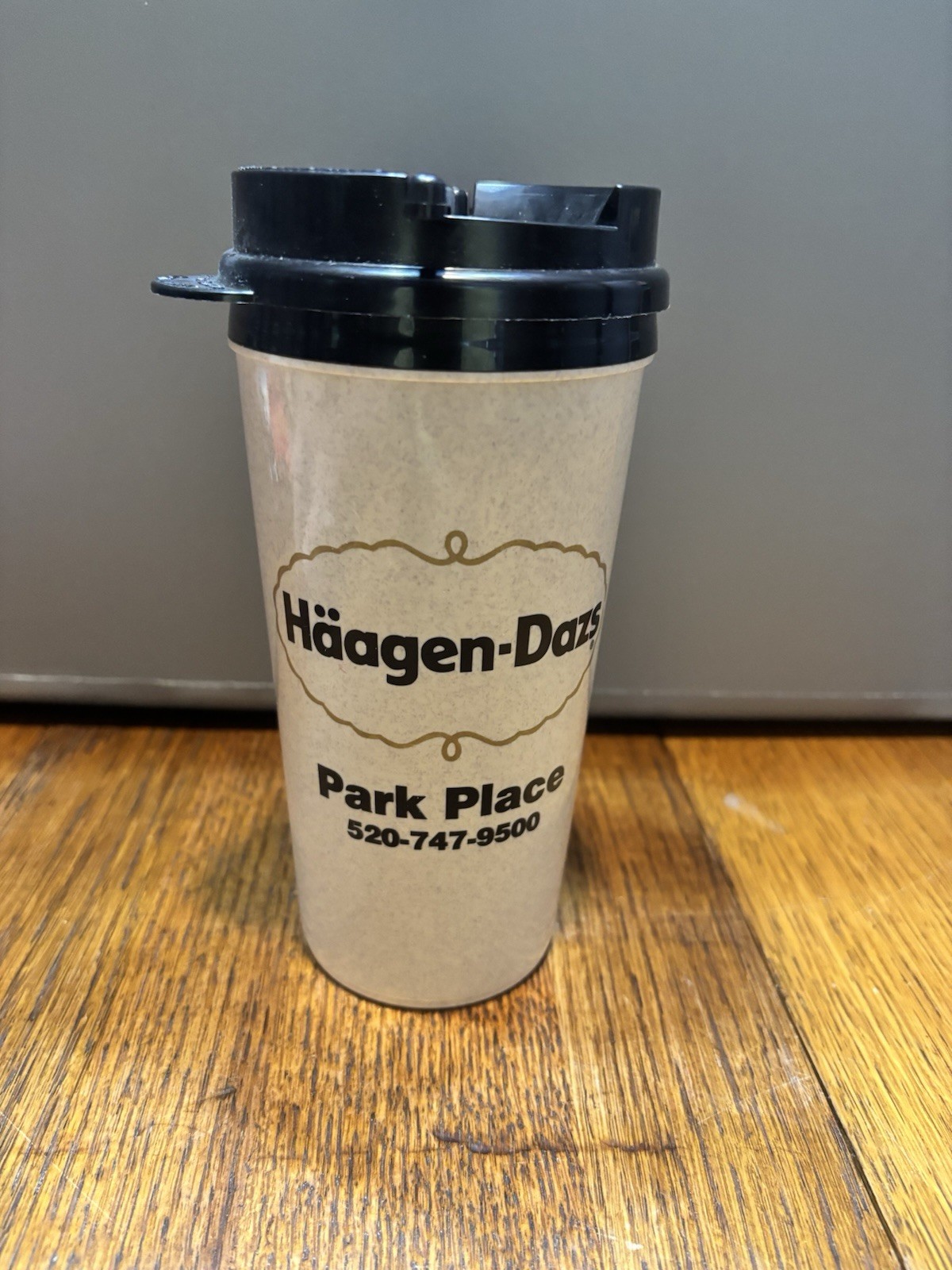 Vintage Haagen Dazs Shoppes Black Coffee Mug Cup