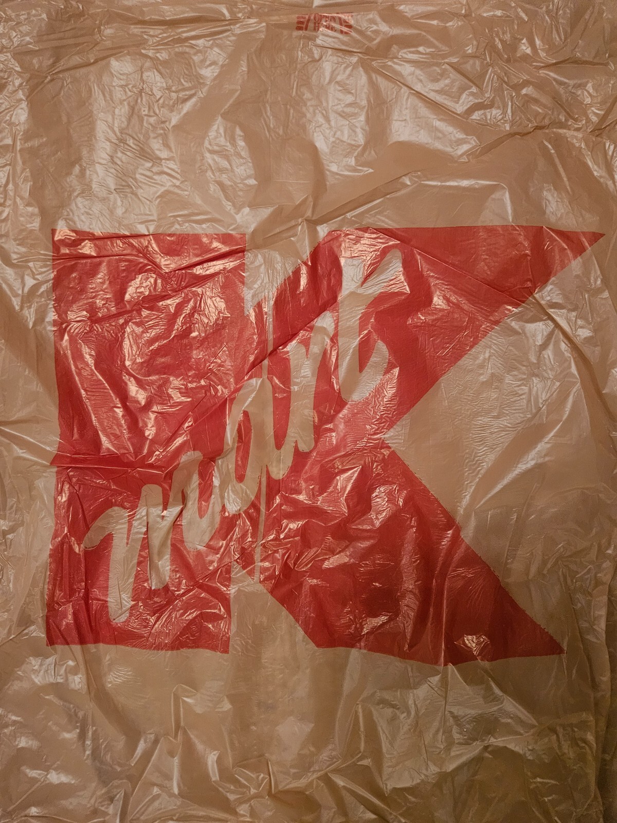 VINTAGE KMart Brown Plastic Shopping Bag VINTAGE KMart Brown Plastic Shopping Bag