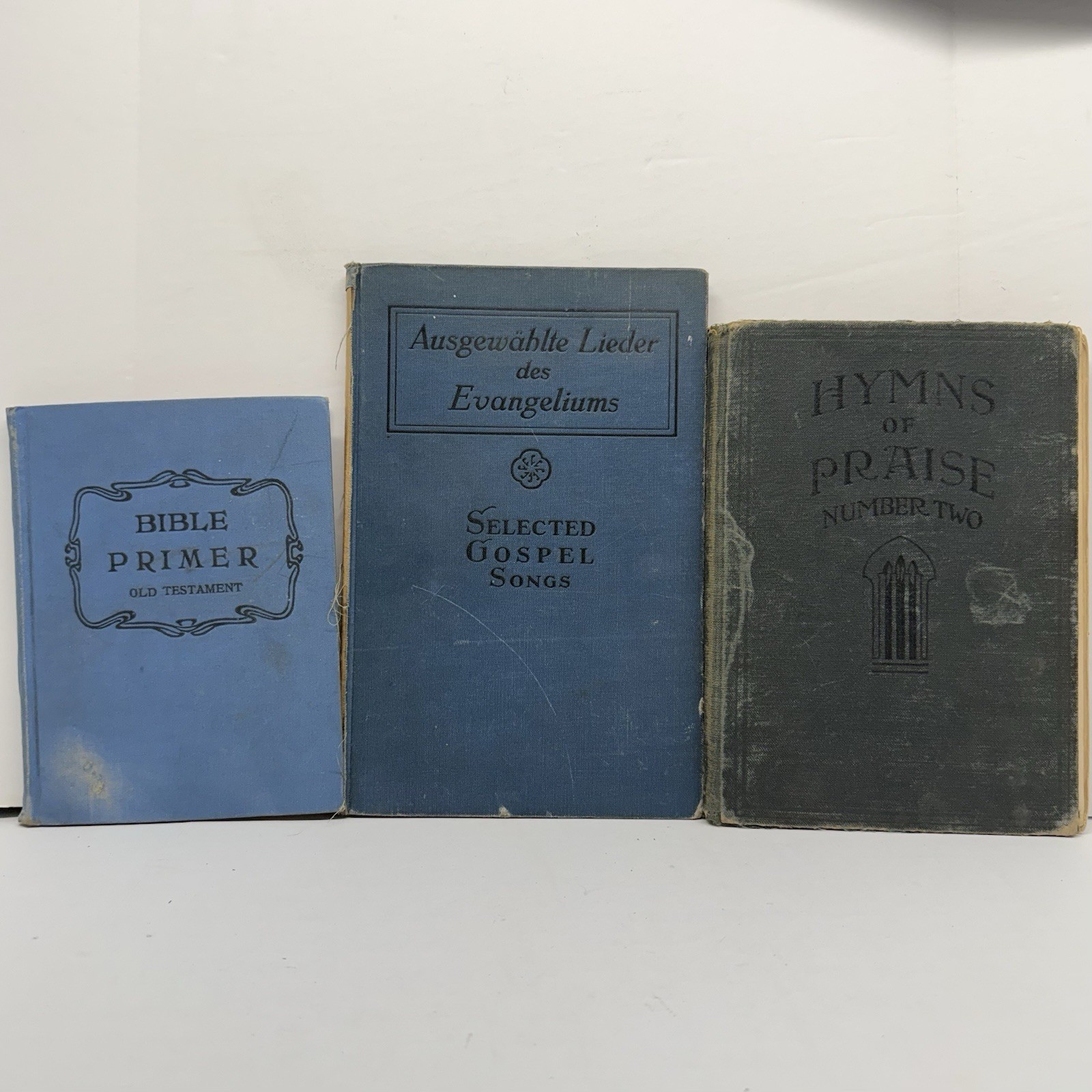 Vintage Religious Book Lot 3 Bible Primer Hymnals Gospel Songs 1927 1935 1946