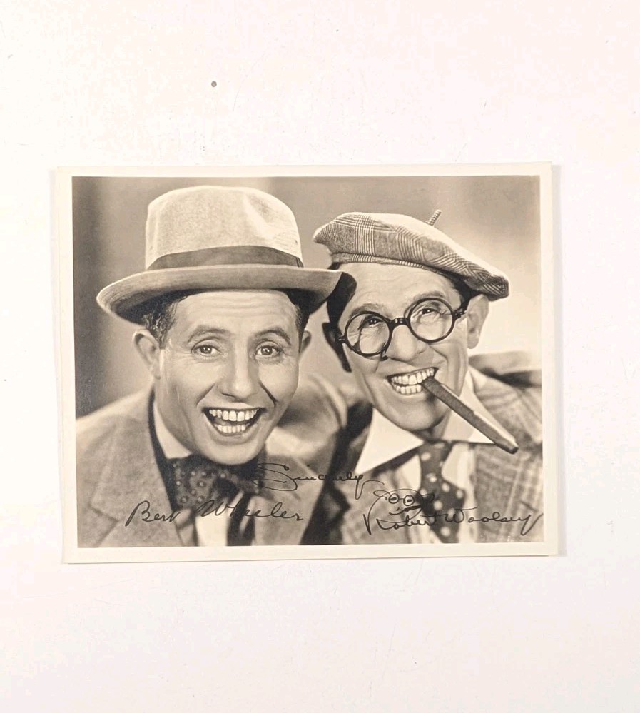 Bert Wheeler & Robert Woolsey Signed Photo Nitwits at Rose Bud Press Photo