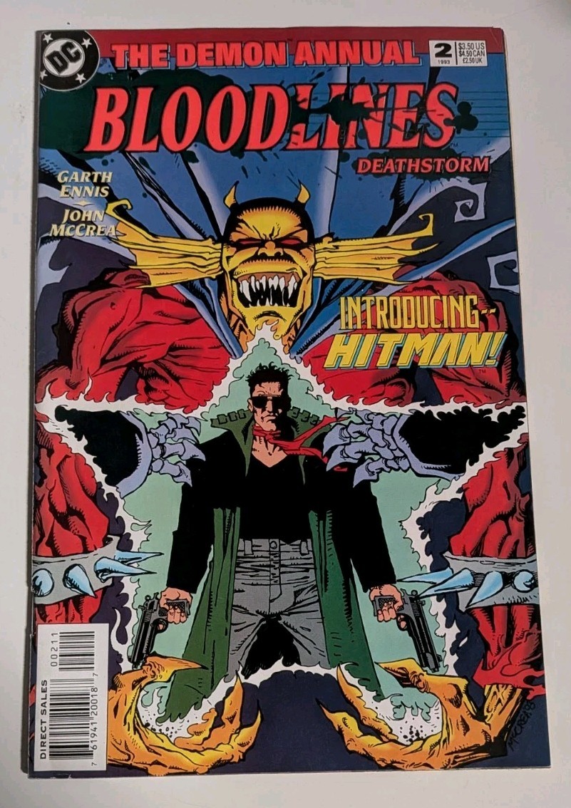 🔑DEMON ANNUAL #2 07/1993 VF- 1ST APPEARANCE OF THE HITMAN DC COMICS