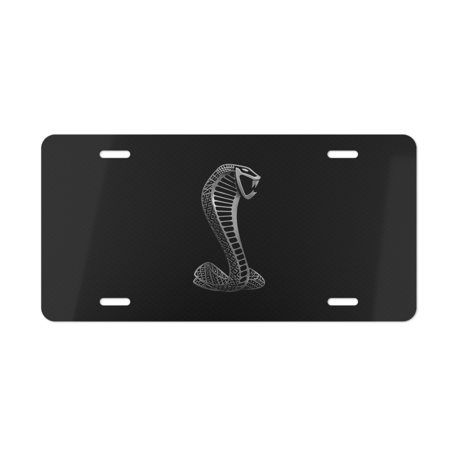 Shelby Cobra Snake Logo License Plate - Fits Ford Mustang GT500 GT350