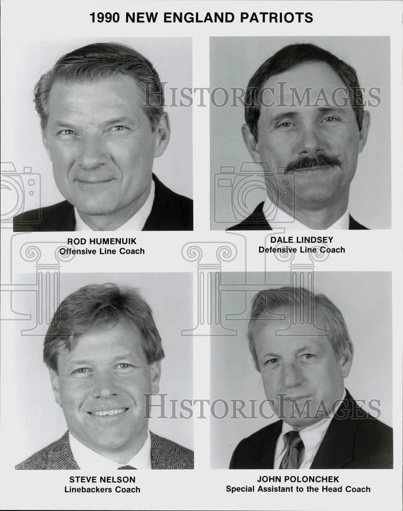 1990 Press Photo New England Patriots Football Coach Headshots - srs00321