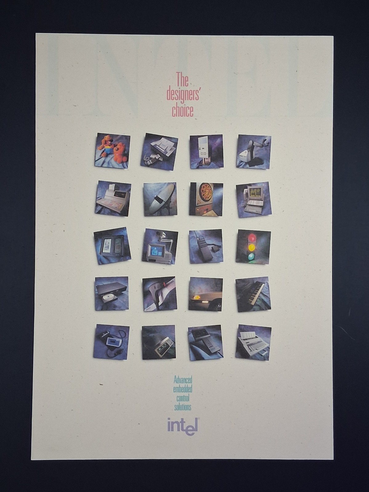 Vintage Intel Poster The Designers Choice Embedded Control Computer 24x17