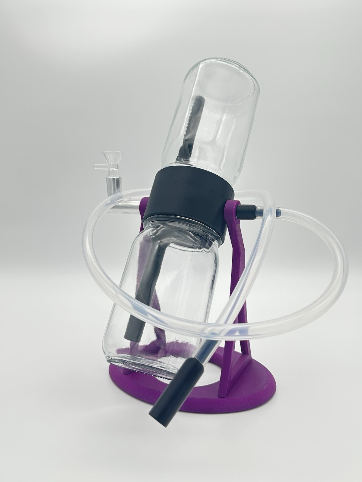 360 Rotating Gravity Bong/Hookah Water Pipe. Metallic Purple/Black Edition