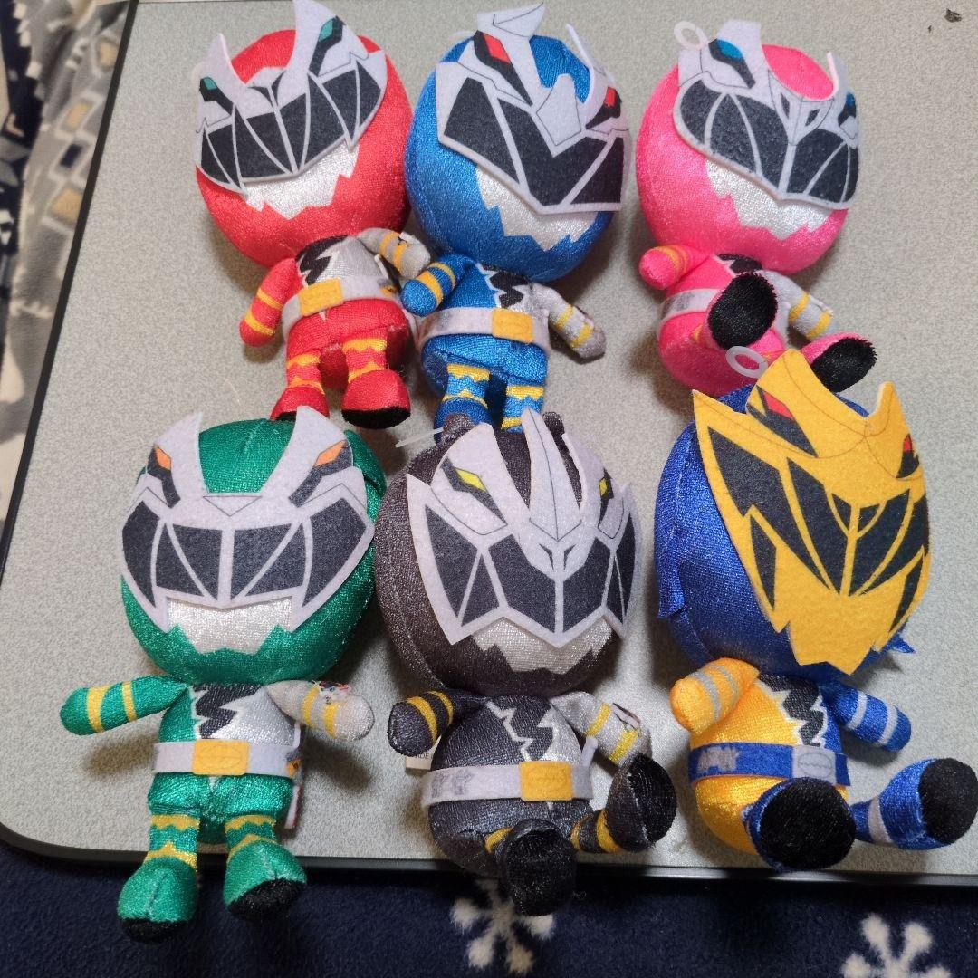 Kishiryu Sentai Ryusoulger Mascot Plush Set Used Japan Some Wear Old