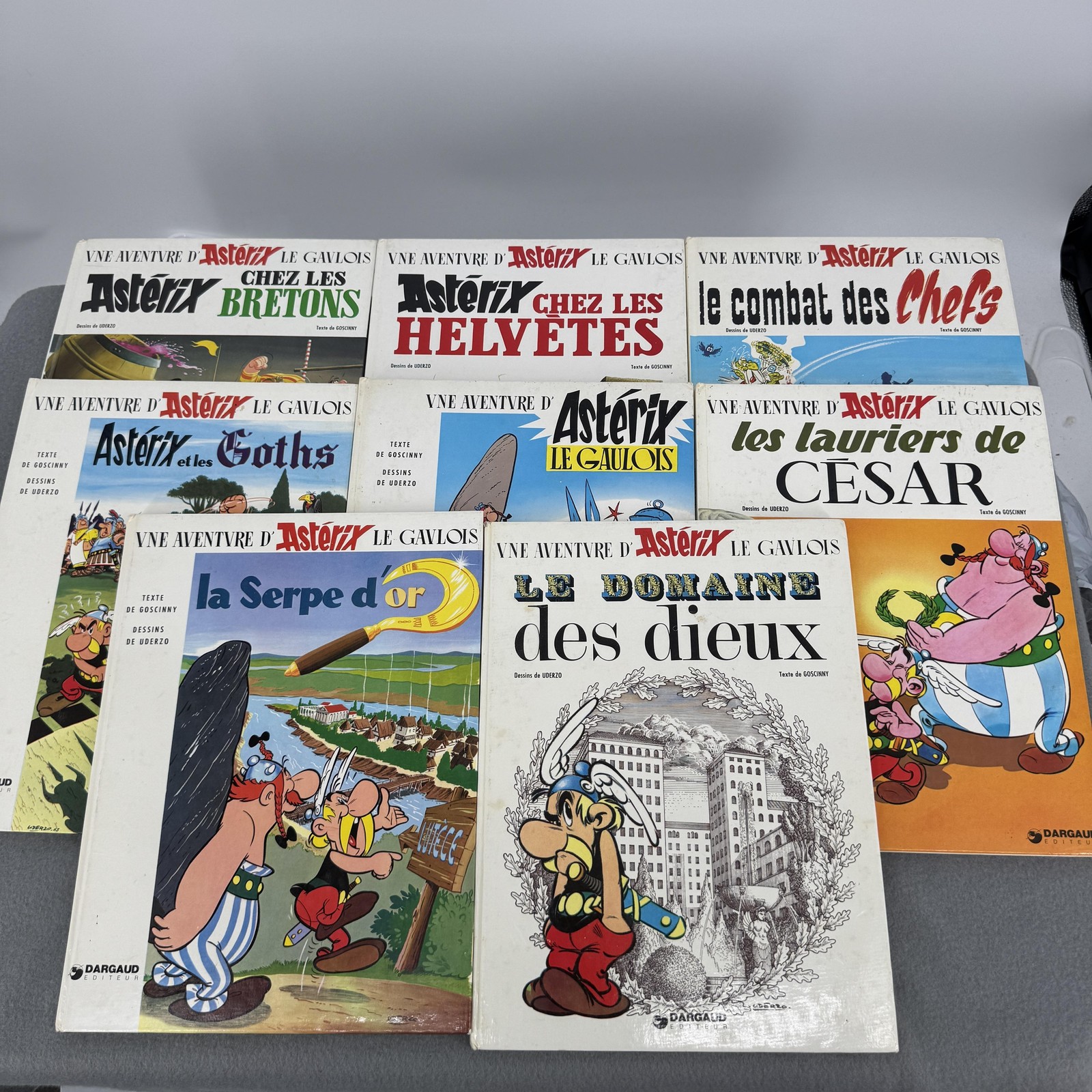Vintage 1970s Asterix Dargaud Canada French Hardcover Comic Albums Set Of 8 Vintage 1970s Asterix Dargaud Canada French Hardcover Comic Albums Set Of 8