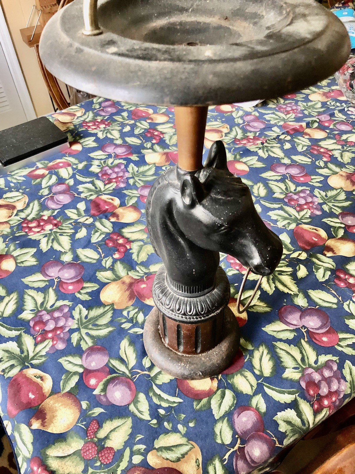 23” Vintage Horse Head Ashtray Stand MCM ?Great Condition - Needs Tray