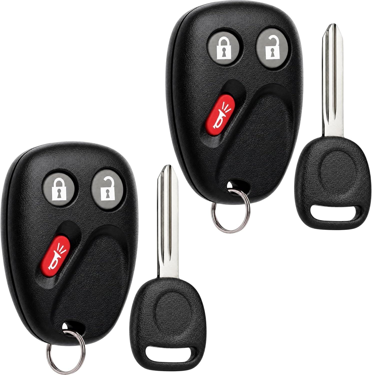 Key Fob Keyless Entry Remote with Ignition Key fits 2003-2006 Chevy Avalanche 
