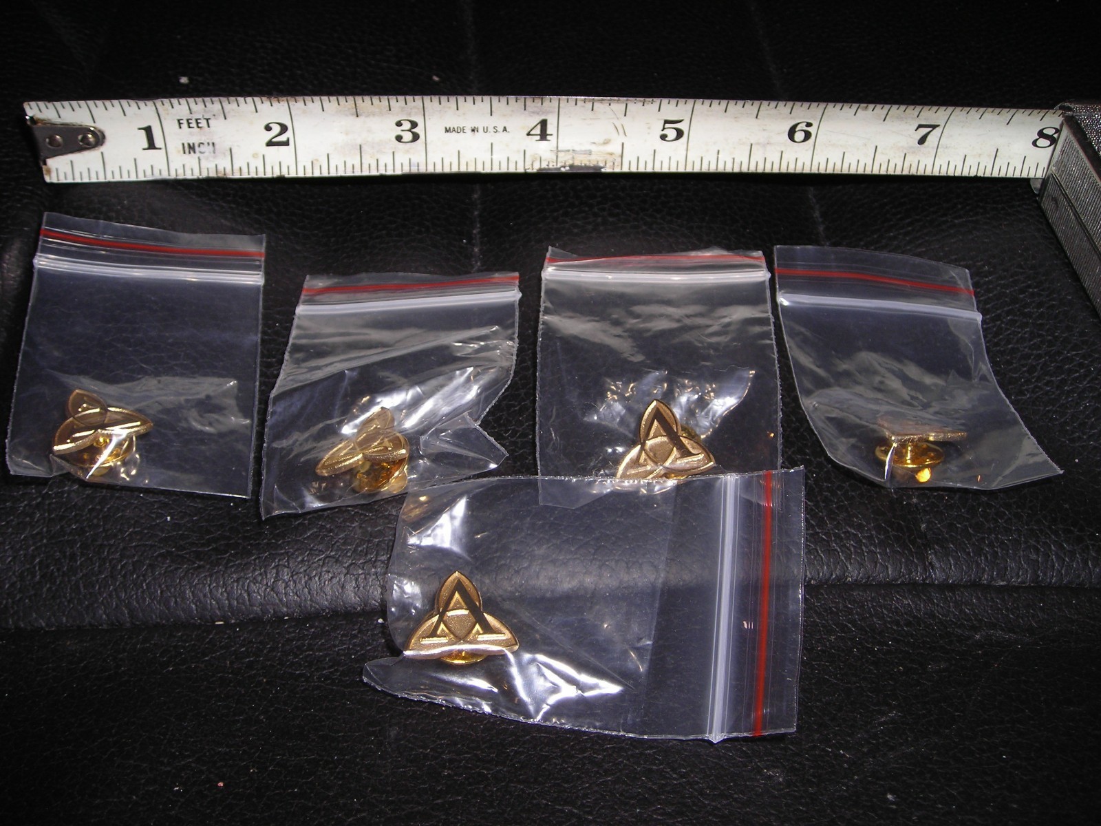 5 NEW VTG ASCENSION LOGO PIN EMPLOYEE CATHOLIC HEALTH SYSTEM GOLD TONE LAPEL TAC
