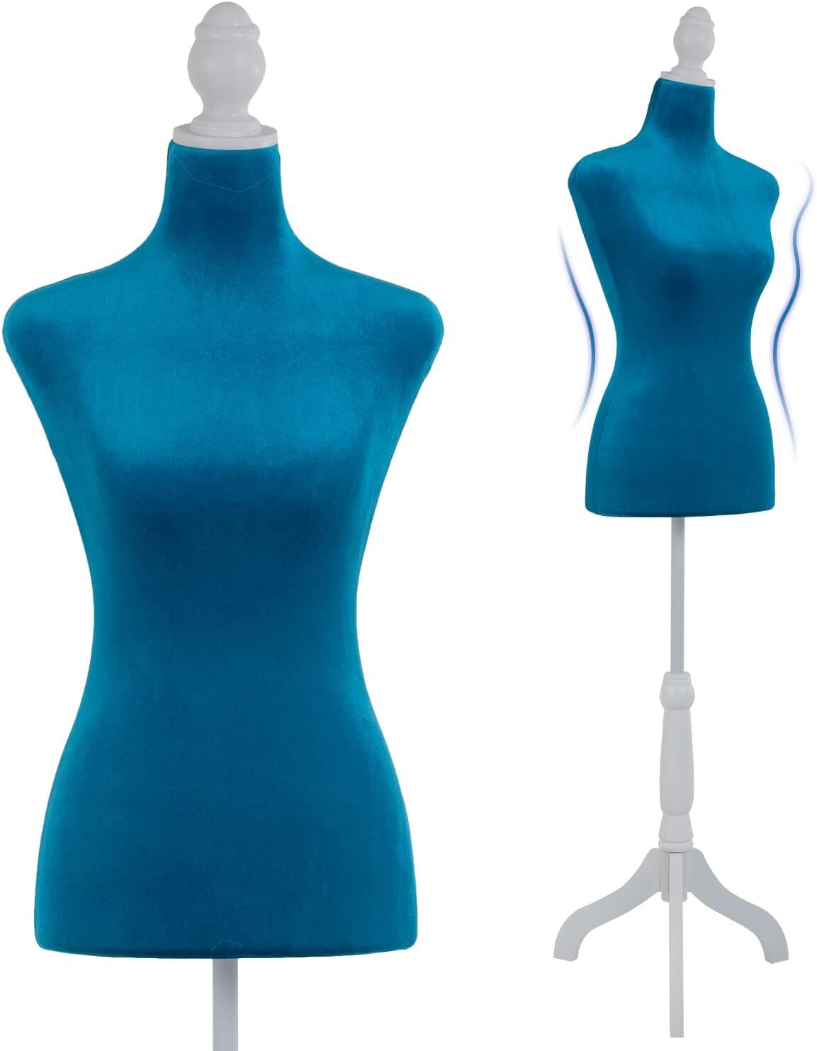 Female Mannequin, 50-63 Inch Height Adjustable Dress Form,Torso Manikin w/ Stand