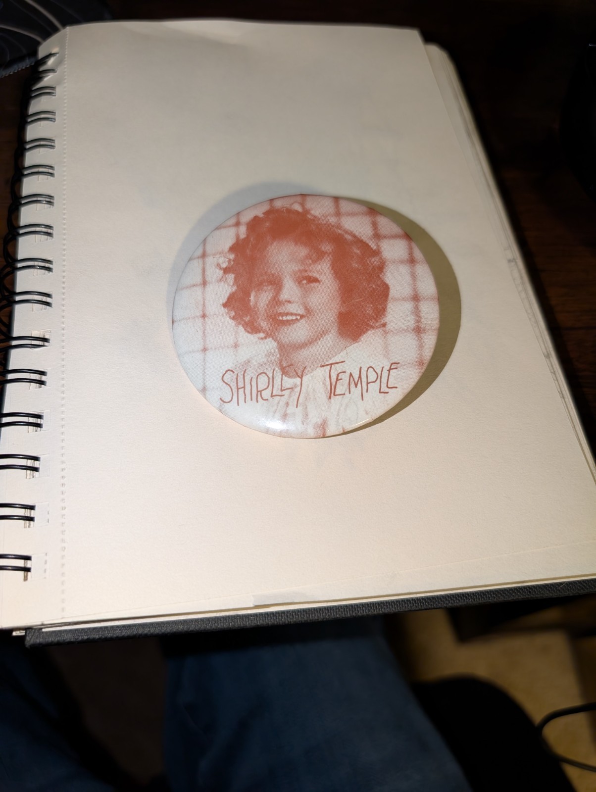 Pink Shirley Temple Pinback Button