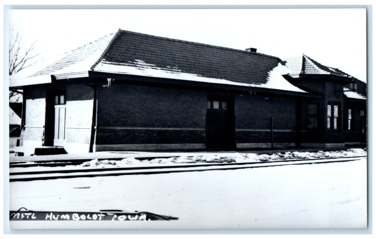 c1960\'s MSTL Humboldt Iowa IA Railroad Train Depot Station RPPC Photo Postcard