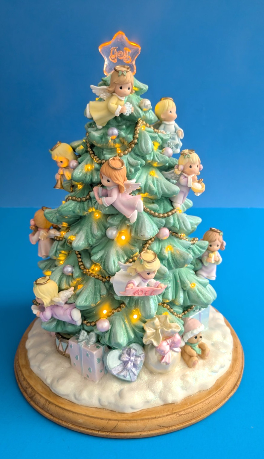 Vtg Precious Moments Illuminated ANGEL Christmas Tree; Bradford 2003; 12.5\