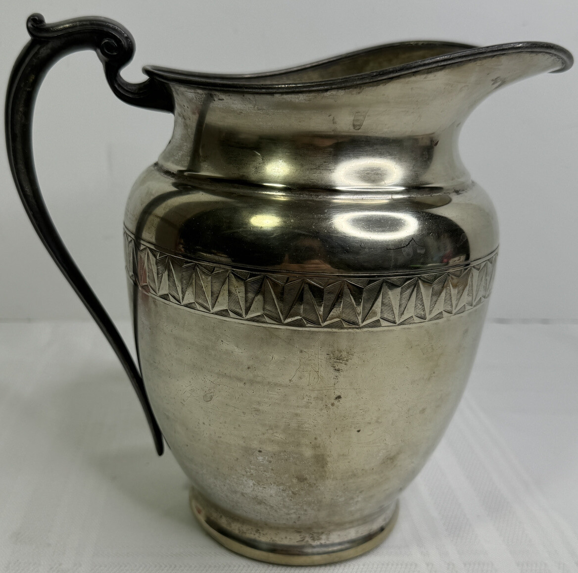 SilverCraft Pitcher Ewer Art Deco 8 inch