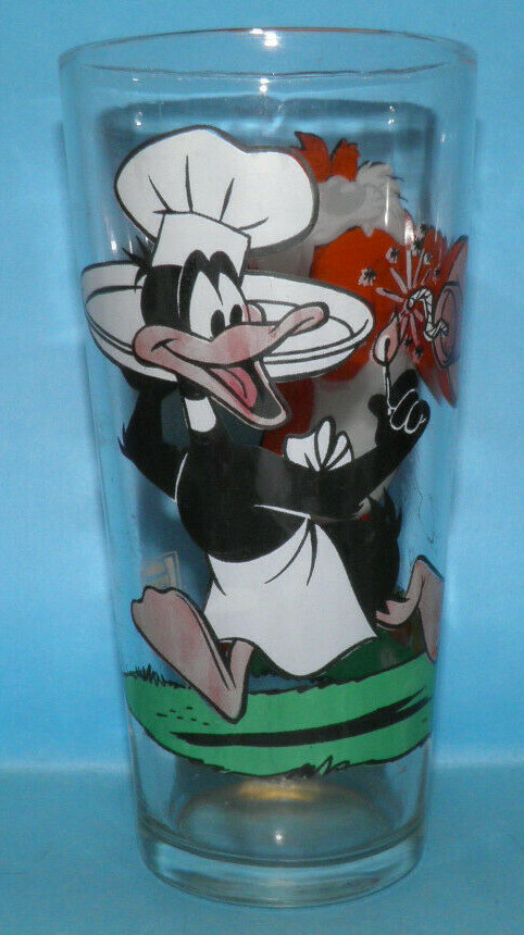 1976 Warner Bros Pepsi Collector Series Daffy Duck & Taz Devil Glass Cup #a