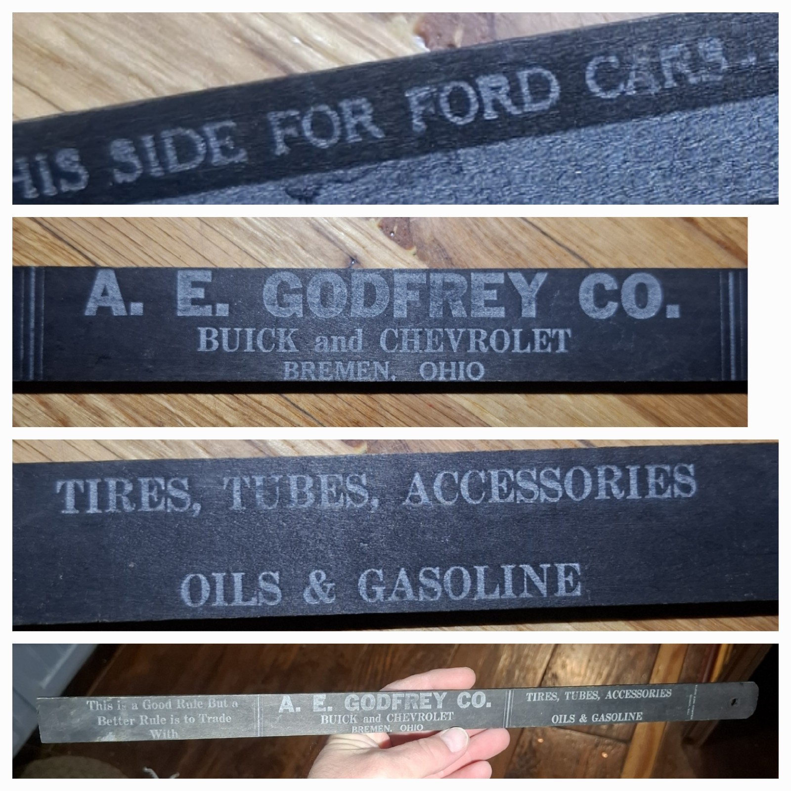VINTAGE GAS Gauge BUICK CHEVROLET GODFREY BREMEN OHIO 17 INCH LONG Ford Gm VINTAGE GAS Gauge BUICK CHEVROLET GODFREY BREMEN OHIO 17 INCH LONG Ford Gm