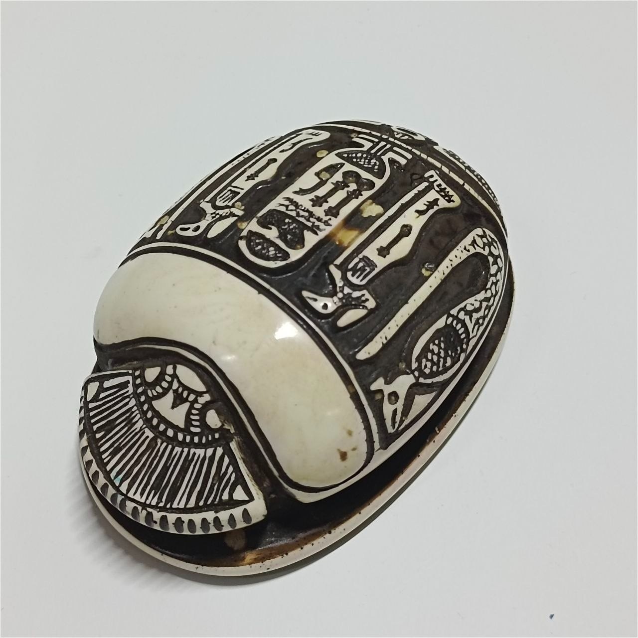 Egyptian Scarab, Hieroglyphic Ancient Style, Egyptian Heritage Collectible Decor