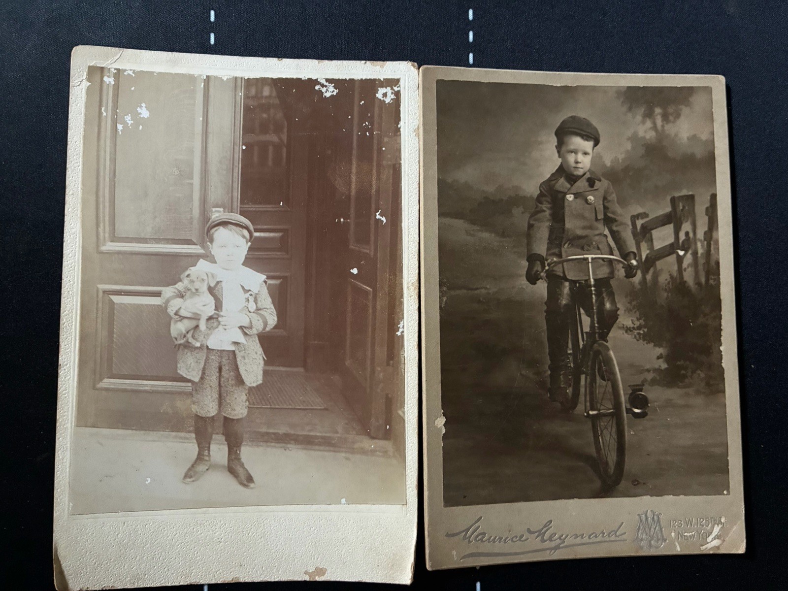 2 Antique NYC Photos 1896 Edwin Arthur Ferguson / Maurice-Reynard Cabinet Cards
