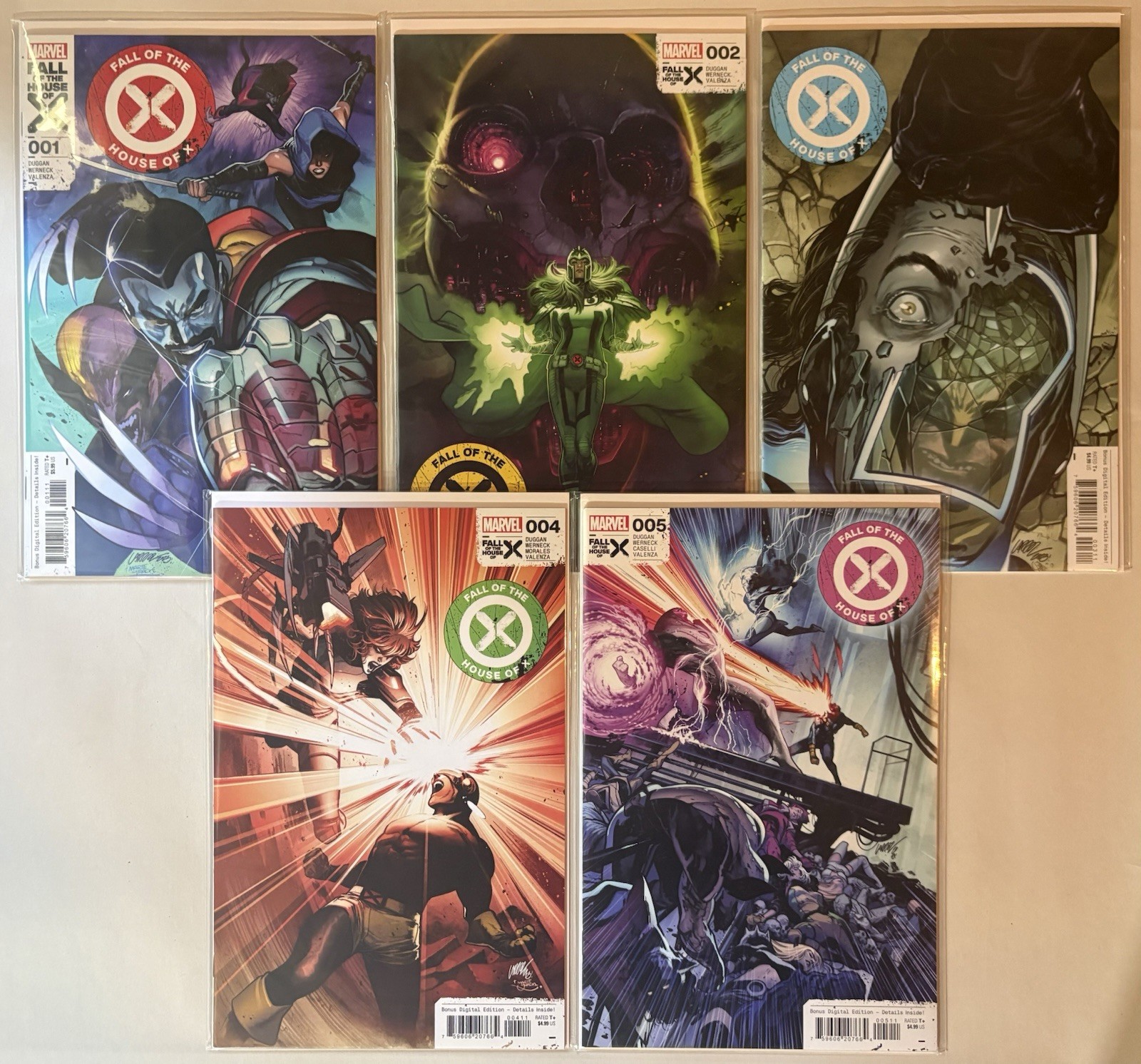 Fall Of The House Of X #1-5 Marvel 2024 Complete Series Full Set Run
