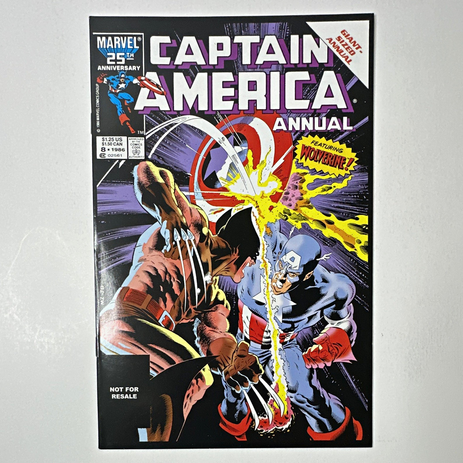 Marvel Captain America Annual #8 1986 Giant-Size Annual Featuring Wolverine