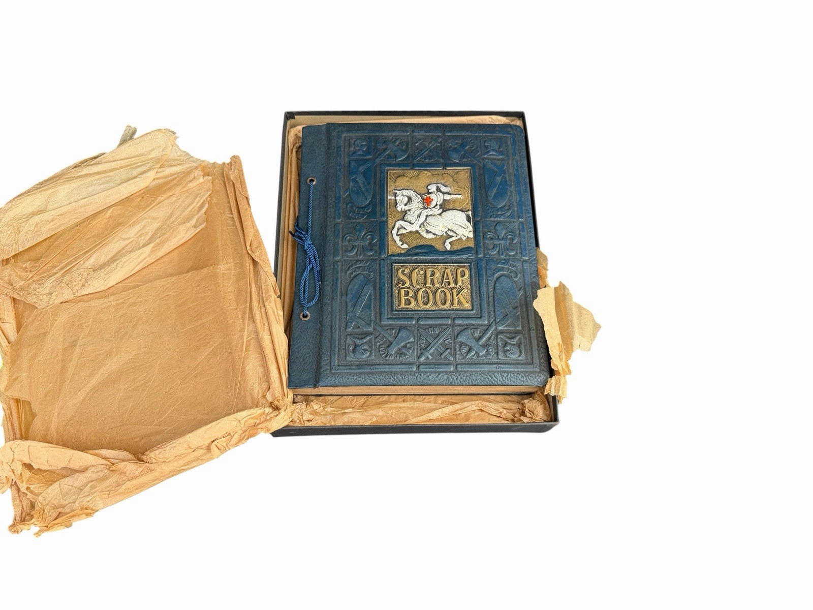 Vintage 1920s Travel Postcard Scrapbook Album Boxed France Monaco WWI Ephemera