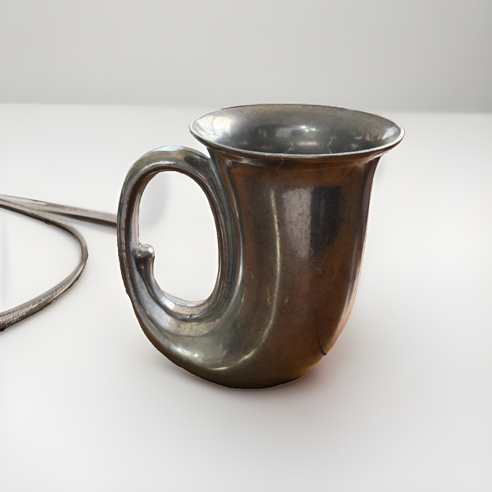 Vintage Leonard Pewter Horn Mug