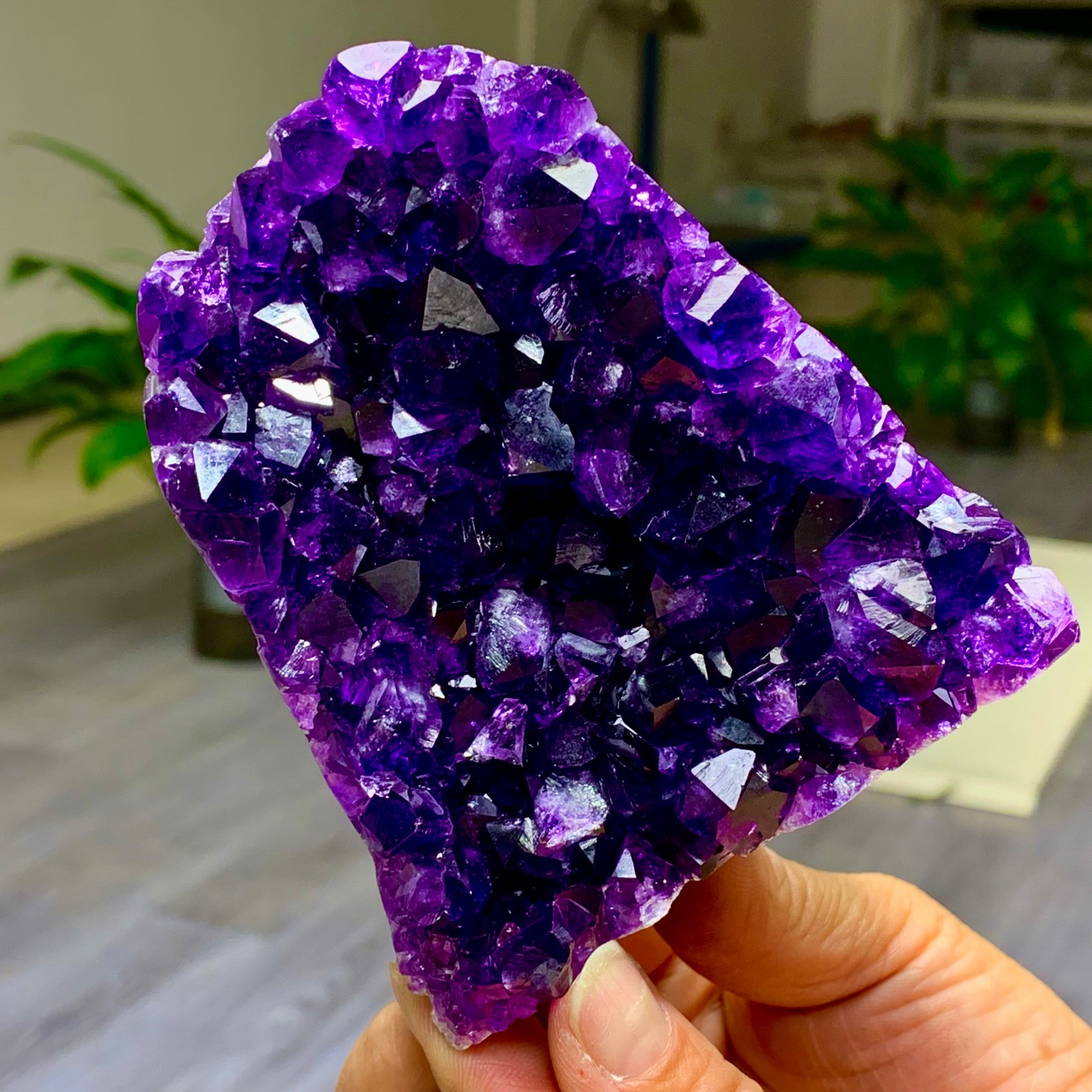 590G Natural Amethyst geode Agate quartz cluster crystal specimen Healing