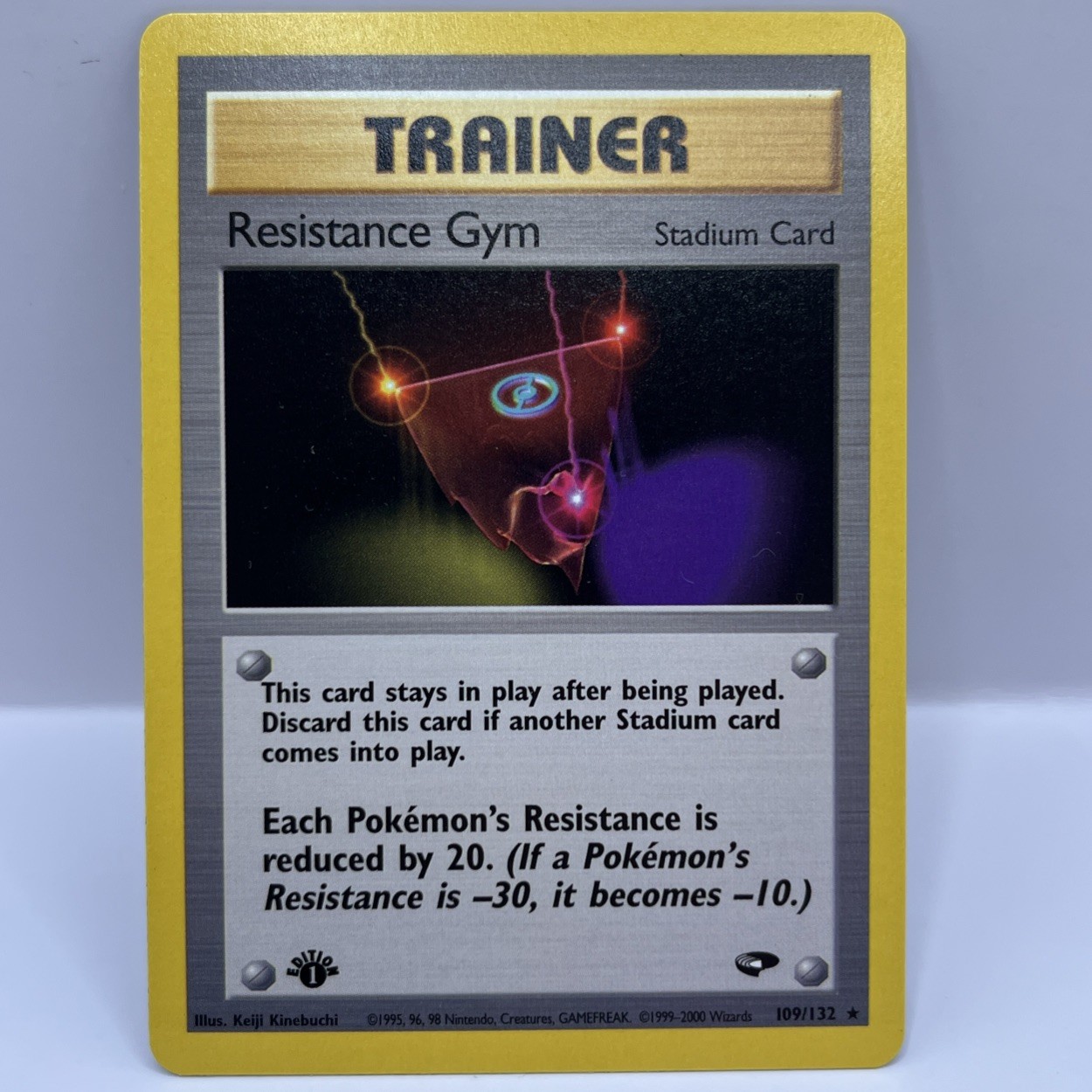 Gym Challenge 1st Edition RareResistance Gym 109/132 Vintage Pokemon Card NM