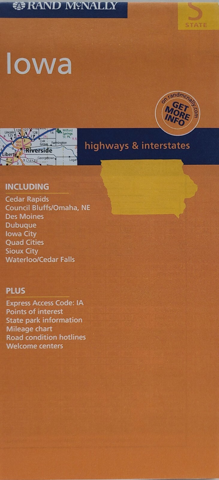 Iowa State  Map by Rand McNally
